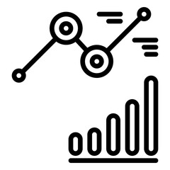 graph icon, Line icon style