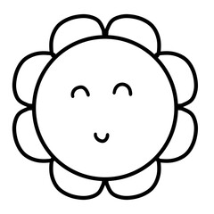Flower Face Outline