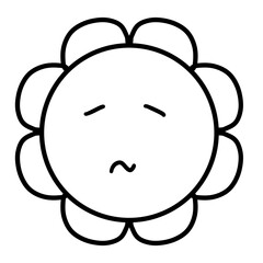 Flower Faces Outline