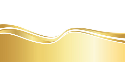 gold gradient for banner, golden wavy shape, gold wave curve on white background, golden wave corner shape for banner, stripes ribbon golden graphic, striped gold radient luxury