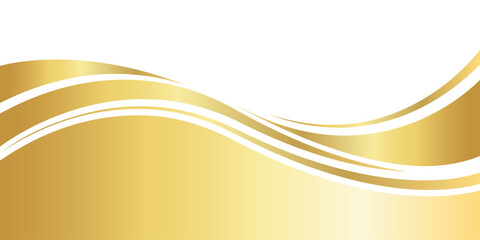 gold gradient for banner, golden wavy shape, gold wave curve on white background, golden wave corner shape for banner, stripes ribbon golden graphic, striped gold radient luxury