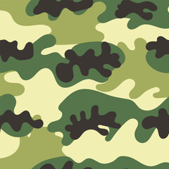 Camouflage military seamless pattern. Vector illustration