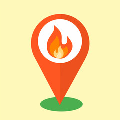 location of public service illustration map pointer