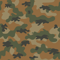 Fototapeta premium Camouflage military seamless pattern. Vector illustration
