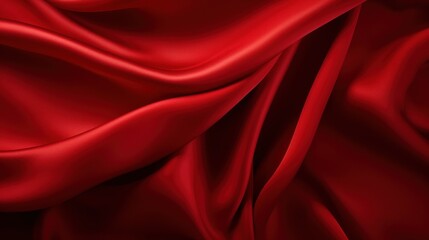 Obraz premium Rich Red Silk Fabric Texture Background