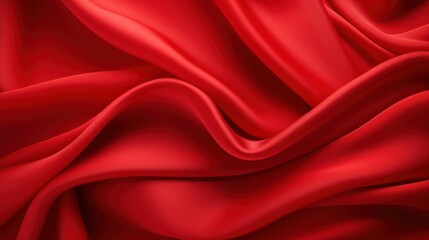 Fototapeta premium Smooth Red Satin Fabric Texture Background