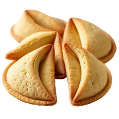 Fortune cookie isolated on white and transparent background