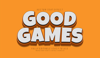 3d editable good game text effect graphic style template