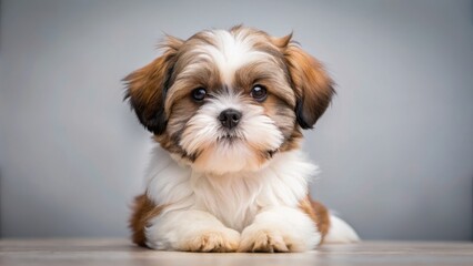 Adorable shih tzu puppy with fluffy fur and playful demeanor, shih tzu, puppy, dog, pet, fluffy, small, playful, cute, breed