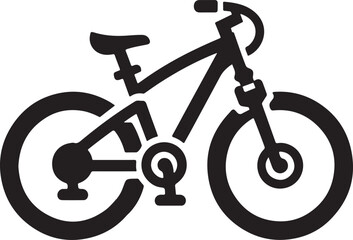 A vector illustration of a bike silhouette with a white background. 