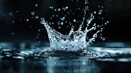 Captivating splash of water creating ripples