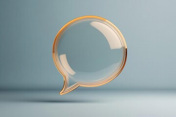 Chat bubble design, transparent, isolated on a soft background