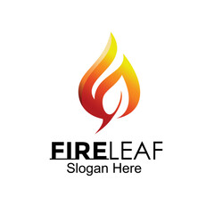 fireleaf logo design concept vector illustration