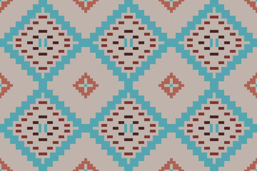 Geometric Ethnic Islamic Flower Patternfolk Embroidery, Aztec Geometric Ornament Print. Design for Carpet, Wallpaper, Clothing, Wrapping, Fabric