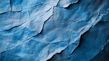 Naklejka premium Macro Shot of Handmade Blue Paper Texture .generative ai