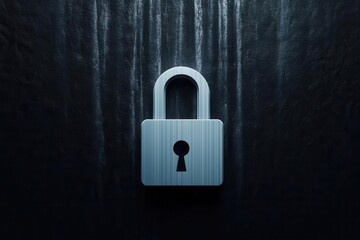 Fototapeta premium Close-up of a padlock on a dark background.