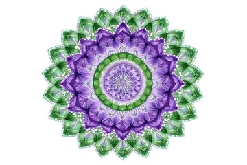 Mandala Round Ornament Pattern. Decorative pattern in oriental style. Ethnic Mandala With Colorful