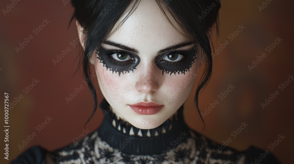 Poster Dramatic gothic makeup portrait