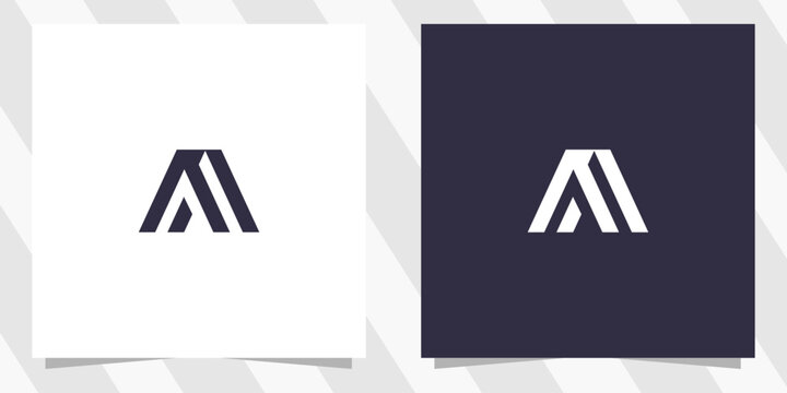 letter aa logo design vector