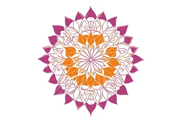 Colorful mandala  illustartion art.