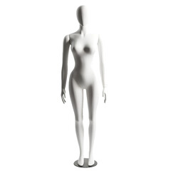female mannequin isolated on a transparent PNG background, white background , cut out, clipping path, Generative Ai
