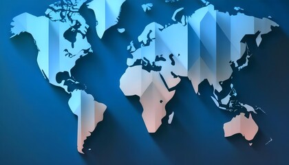 Environmental Impact Concept - Digital map of the world with tropical zones showing weather conditions.