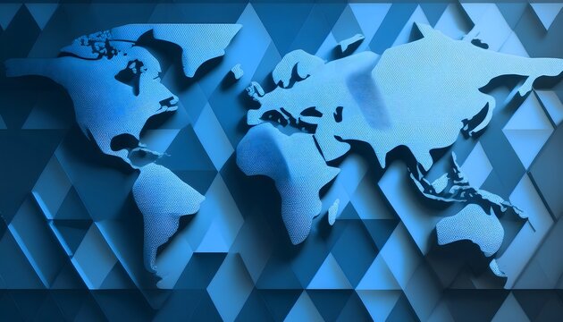 Environmental Impact Concept - Digital map of the world with tropical zones showing weather conditions.