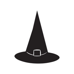 Fototapeta premium halloween hat Vector illustration in black and white - Halloween Clipart Design Sublimation 
