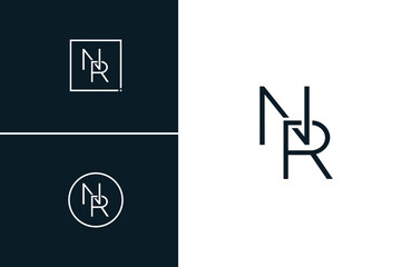 NR Minimal Vector Logo - Simple Business Logo for Monogram N and R