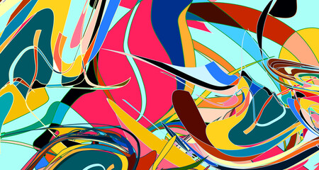 Obraz premium Abstract colorful background pop art fluid psychedelic for summer music 2025