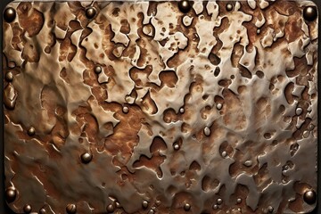 close up of a piece of metal with a hammered texturethe texture