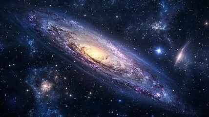 Fototapeta premium Night sky with stars in the galaxy.generative ai