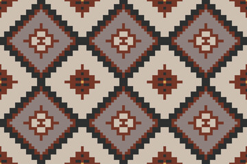 Carpet Indian Traditional Patternfolk Embroidery, Aztec Geometric Ornament Print. Design for Carpet, Wallpaper, Clothing, Wrapping, Fabric
