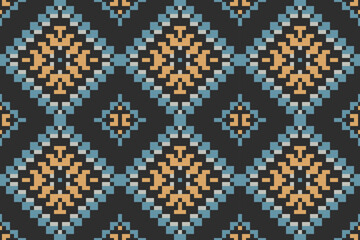 Geometry Shapes Traditional Dress Patternfolk Embroidery, Aztec Geometric Ornament Print. Design for Carpet, Wallpaper, Clothing, Wrapping, Fabric