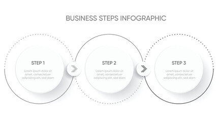 Steps in business infographic