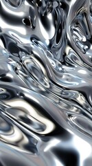 Liquid chrome waves with reflections and distortions