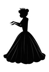 Obraz premium Cute Princess Silhouette