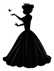 Cute Princess Silhouette