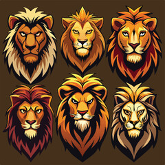 lion head set