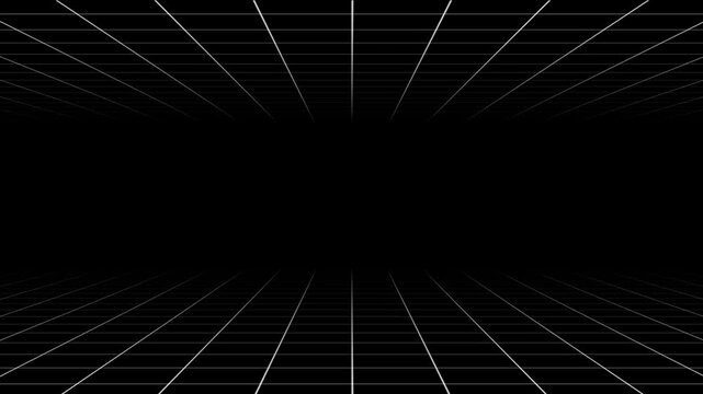 Infinite grid animation, forward motion perspective animation