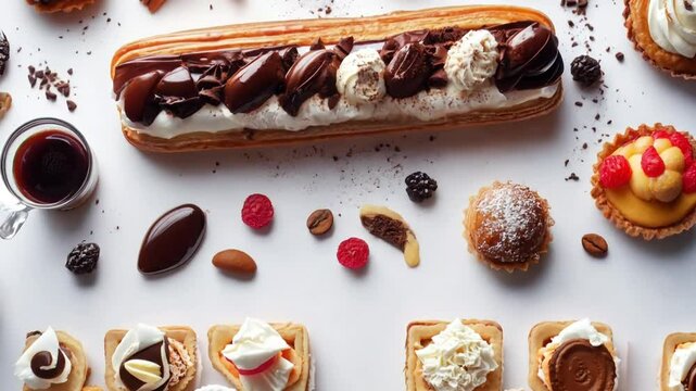 Assortment of Delicious Pastries and Coffee