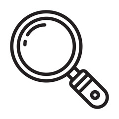 Search Line Icon. Editable Stroke. Pixel Perfect. For Mobile and Web.