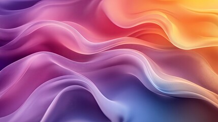Obraz premium Abstract Wavy Pattern with a Gradient of Pink, Blue, and Orange