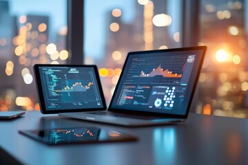 Diverse team utilizing digital collaboration tools in a modern multipurpose workspace with a vibrant and dynamic atmosphere