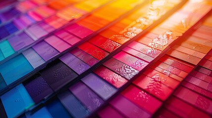 Colorful Rectangular Tiles with Gradient Pattern and Shine
