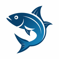 Fish logo vector illustration on white background