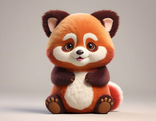 Fototapeta premium 3d toy Red panda