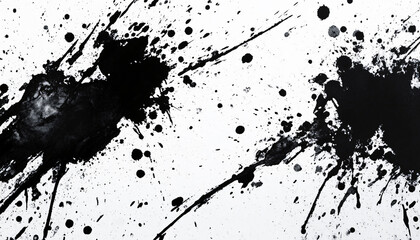 Obraz premium Random bursts and splatters of ink in black and white or vibrant colors, evoking a raw, artistic energy
