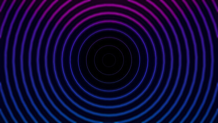 A purple and blue swirl with a black background.4k resolution. tunnel circle background.