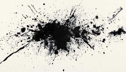 Obraz premium Random bursts and splatters of ink in black and white or vibrant colors, evoking a raw, artistic energy